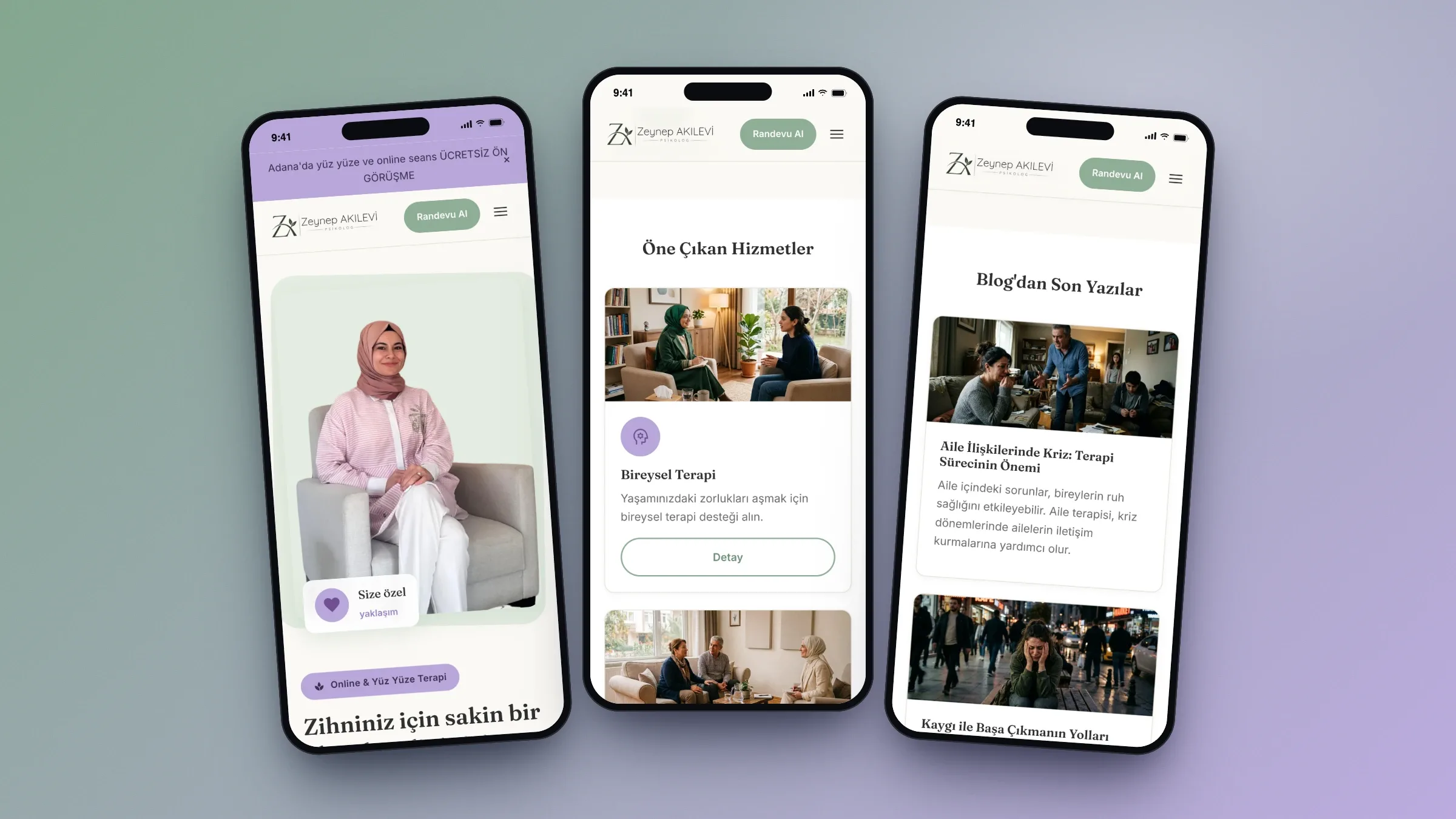 Adana'da psikolog için online randevulu kişisel web sitesi - 1