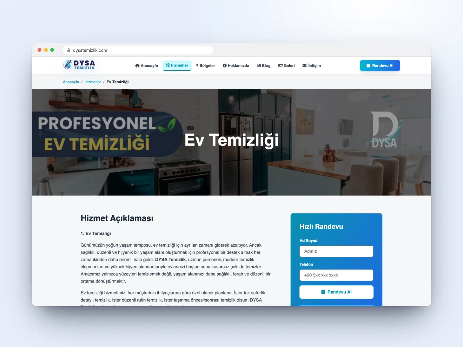 İstanbul'da temizlik şirketi için bölge odaklı kurumsal site - 4
