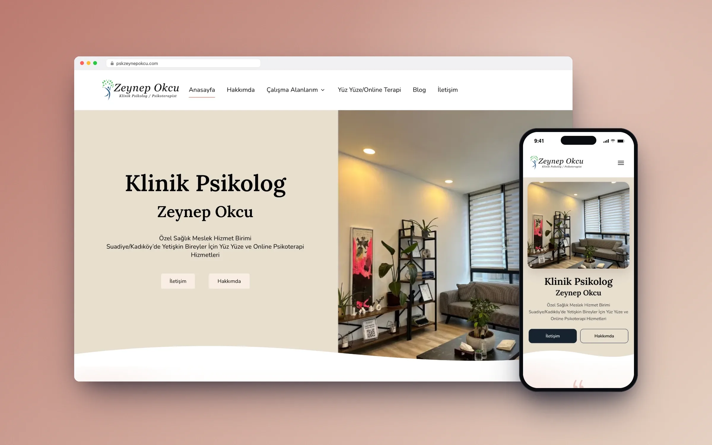 Kadıköy'de klinik psikolog için yüz yüze ve online terapi sitesi