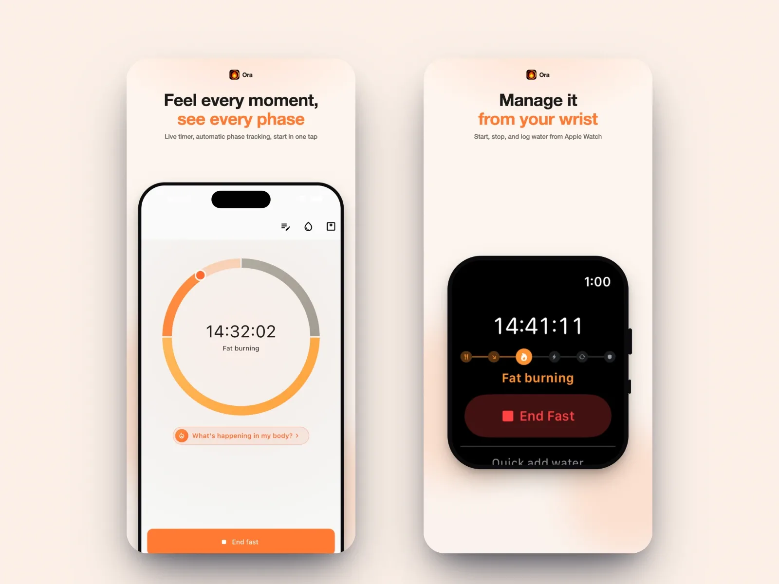 Ora: Apple Watch destekli aralıklı oruç uygulaması (iOS) - 2